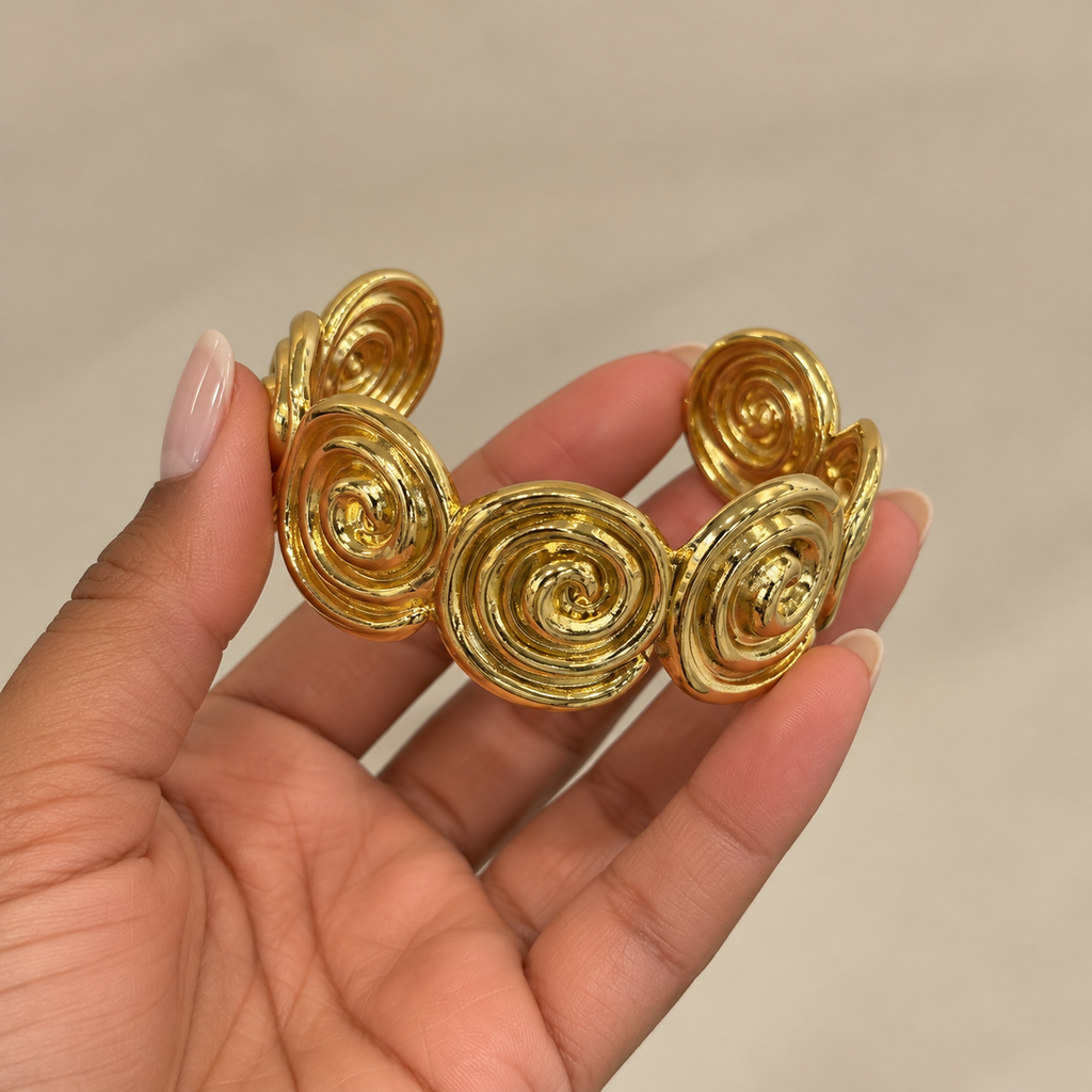 Soleil Spiral Cuff Bangle
