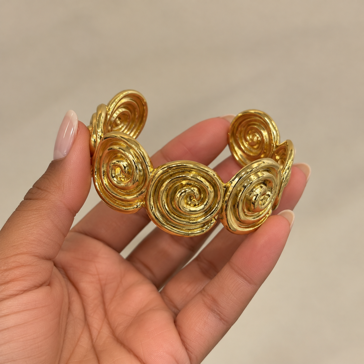 Soleil Spiral Cuff Bangle