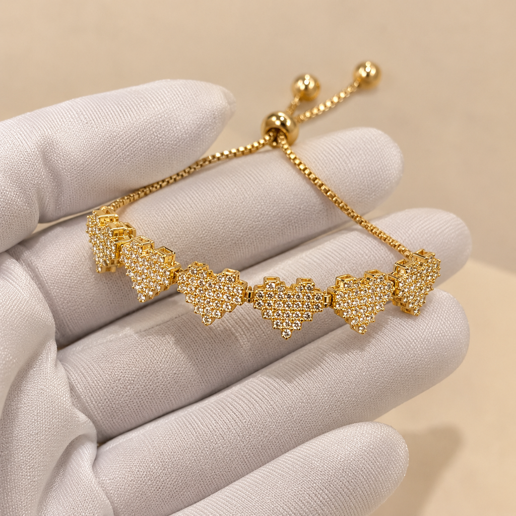 Sparkling Heart Bracelet