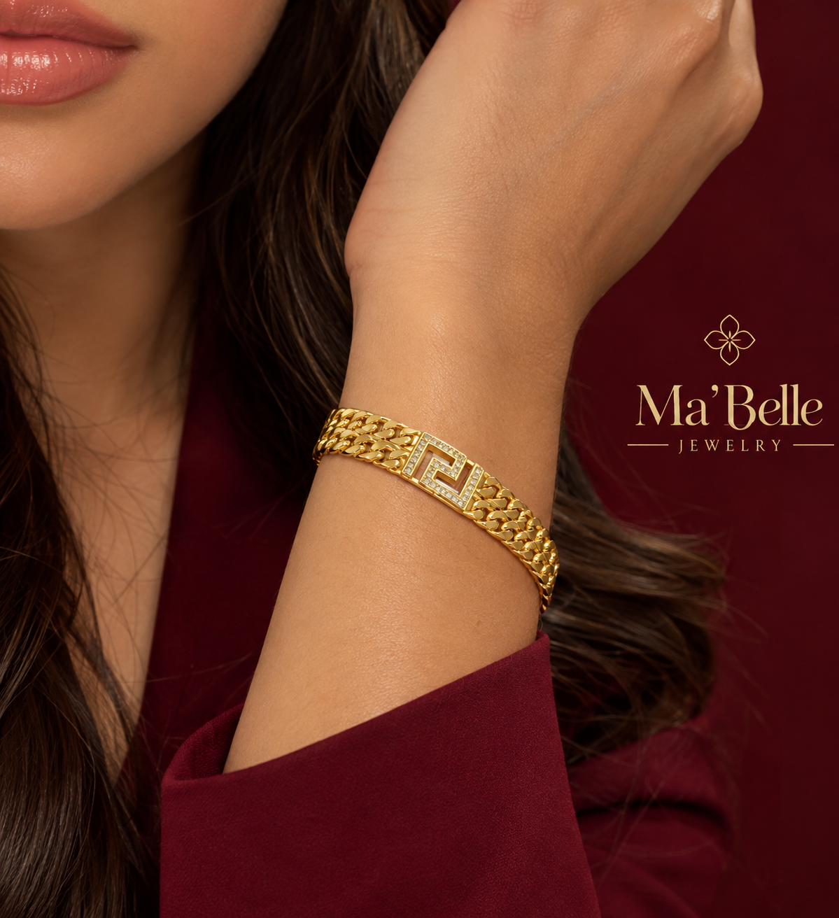 Serena Gold Mesh Bracelet