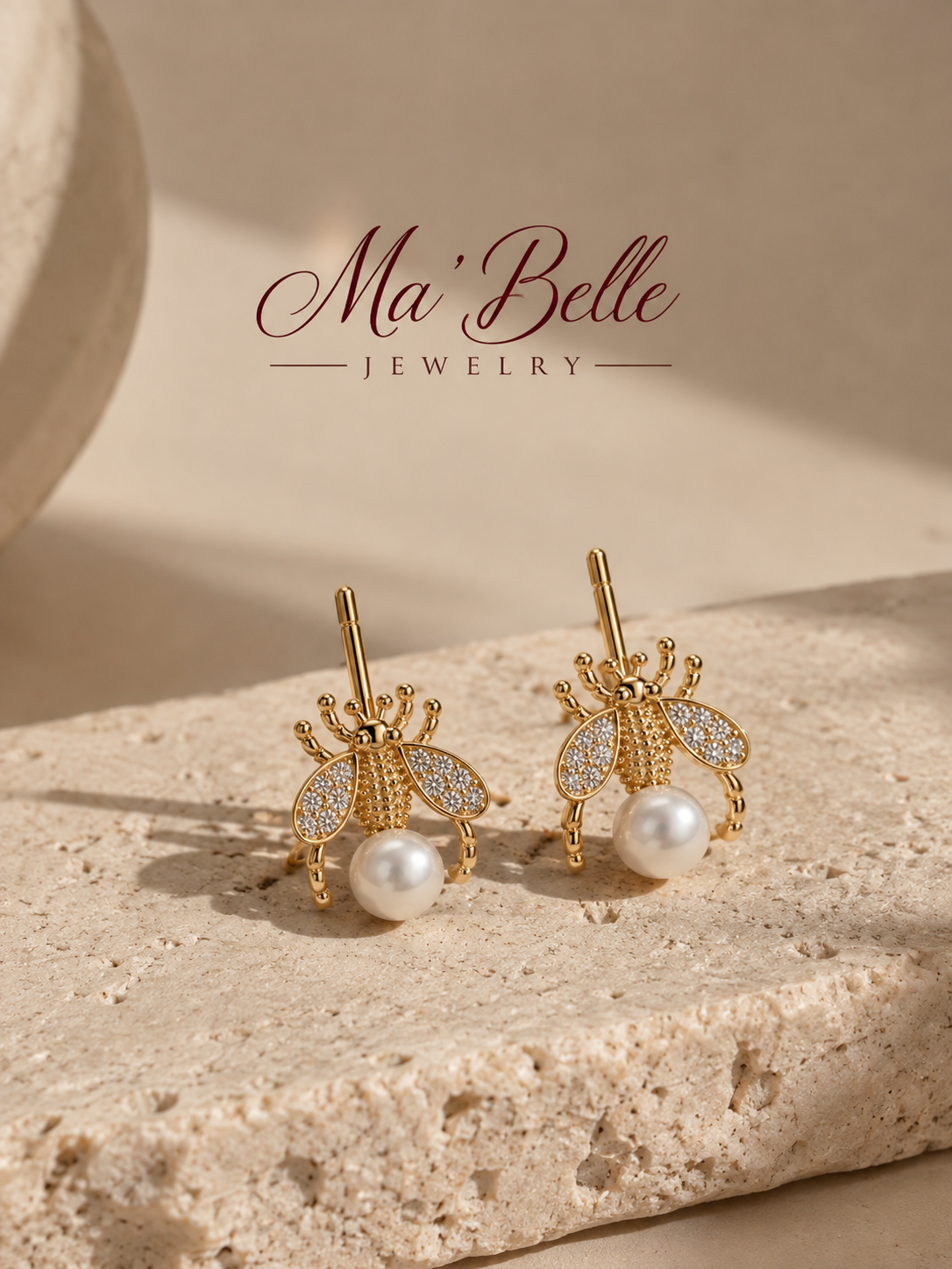 Odette Bow Pearl Drop Earrings