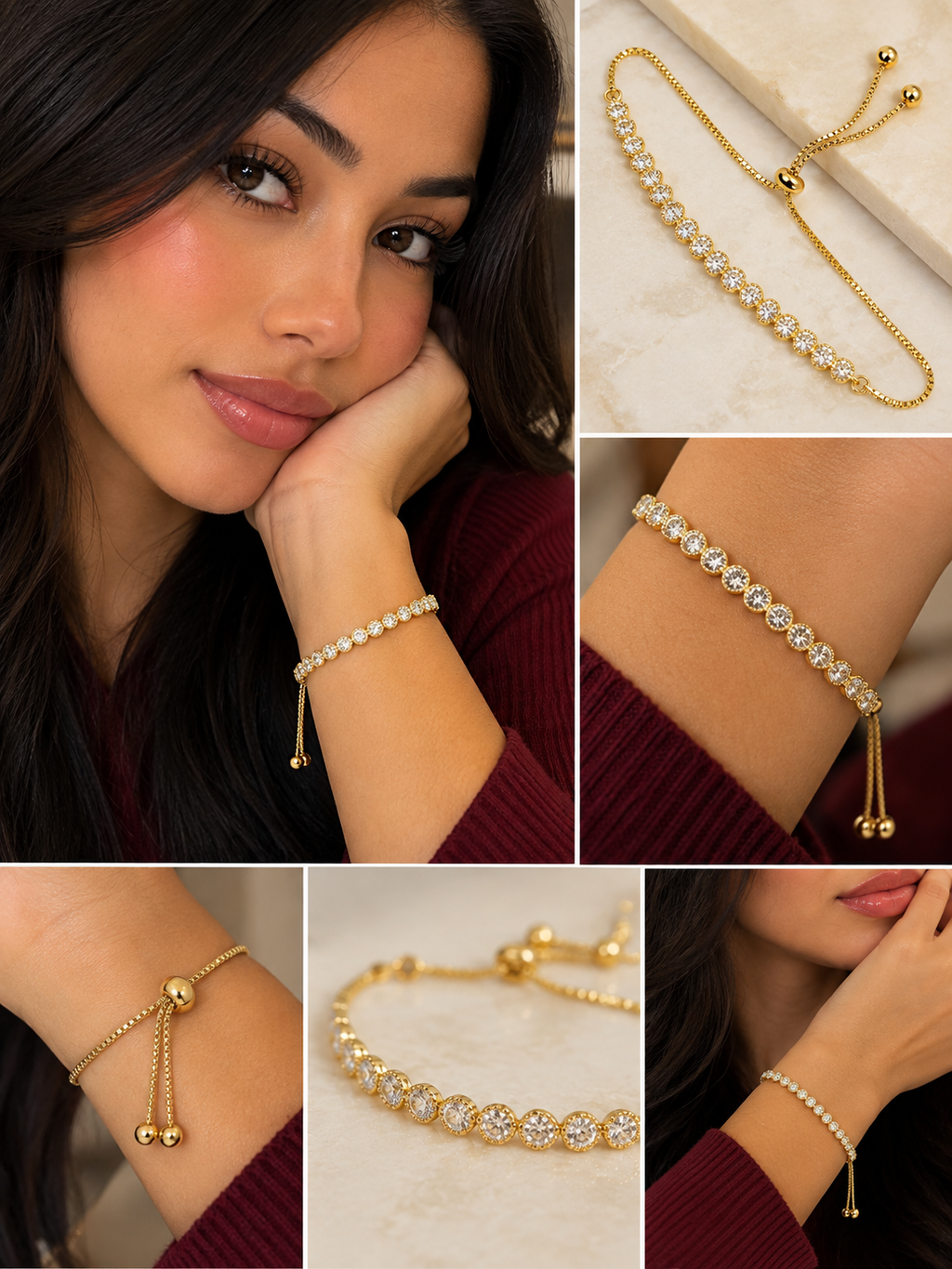 Liora Round Spark Slider Bracelet