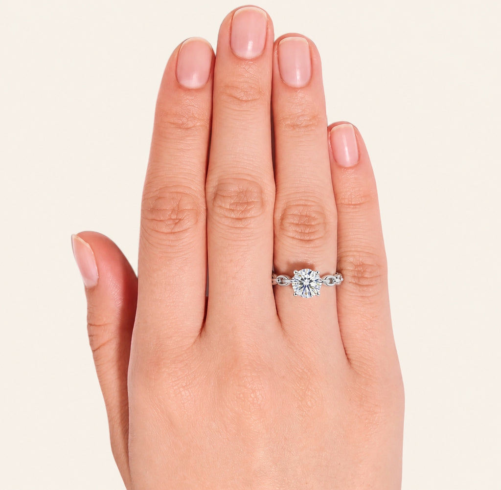 14k White Gold Engagement Ring