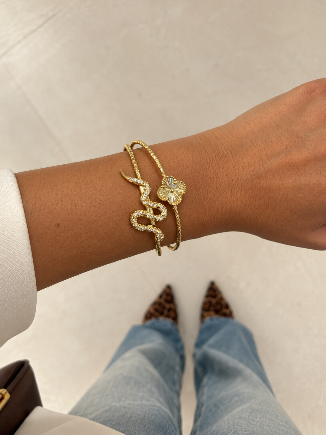 Serpentine Clover Bangle