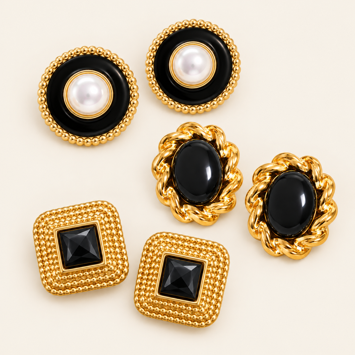 Impériale Noir Earrings