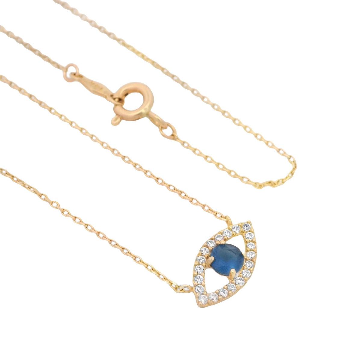 14k Guardian Eye Necklace