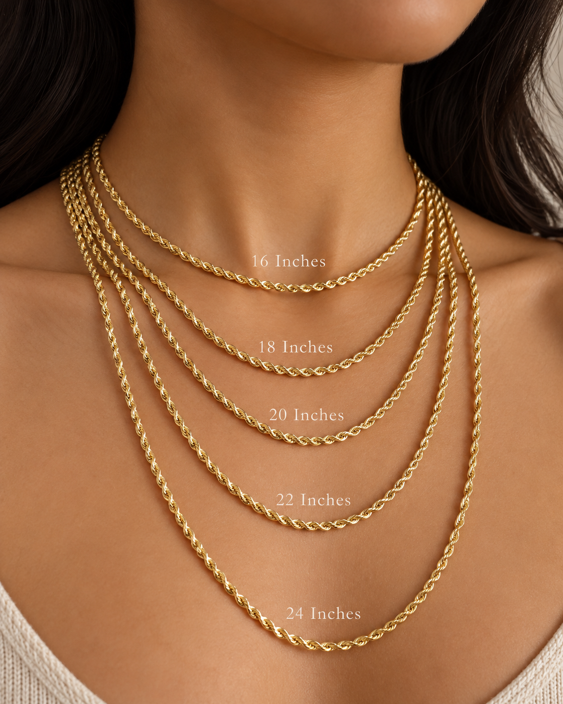 14k Gold Rope Chain (2.5MM)