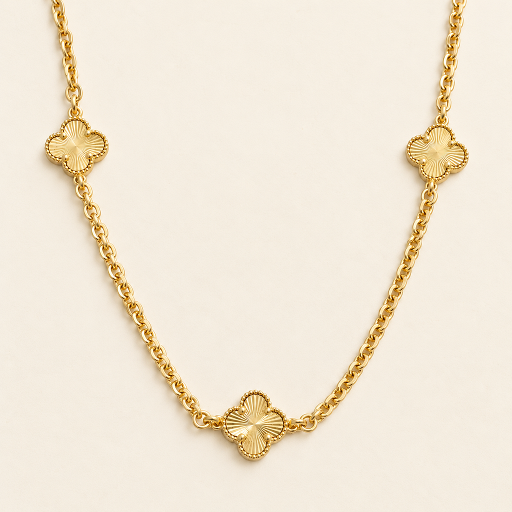 Petale Clover Station Necklace