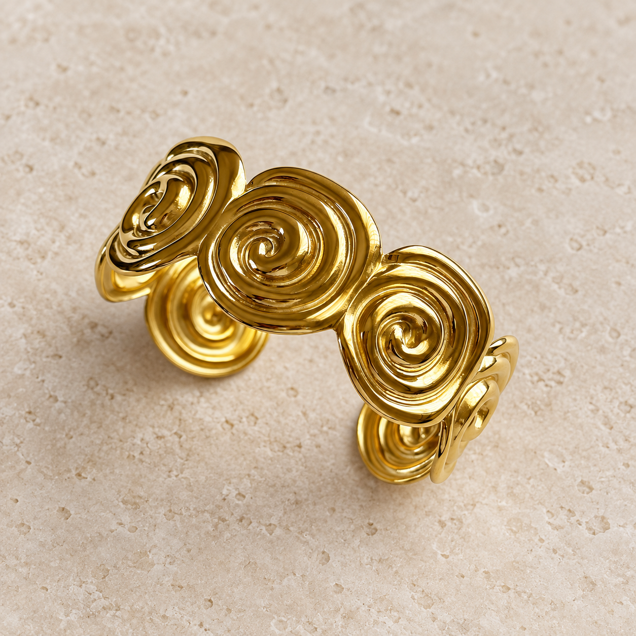 Soleil Spiral Cuff Bangle