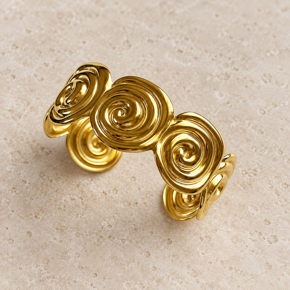 Soleil Spiral Cuff Bangle