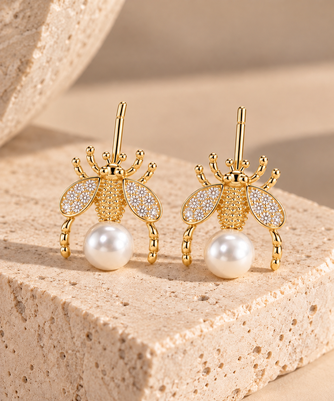 Odette Bow Pearl Drop Earrings