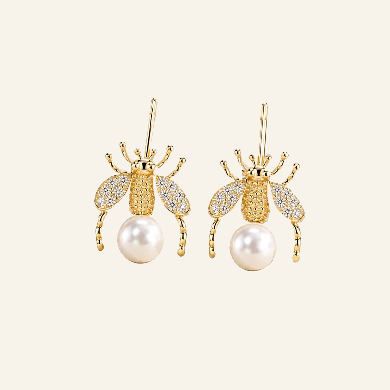 Odette Bow Pearl Drop Earrings