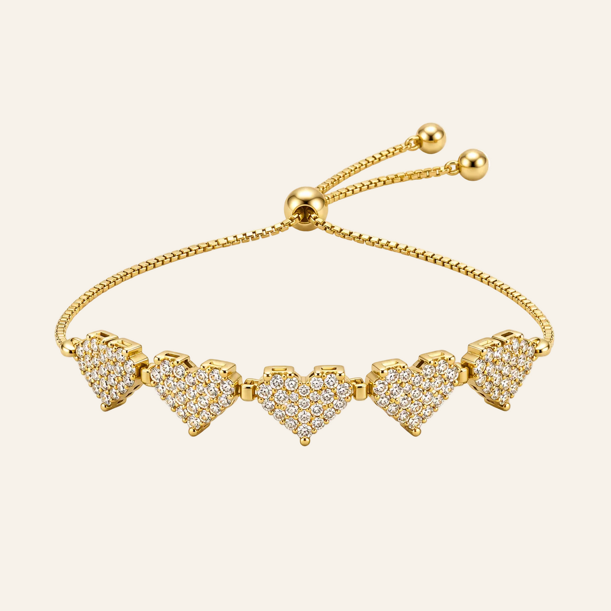 Sparkling Heart Bracelet