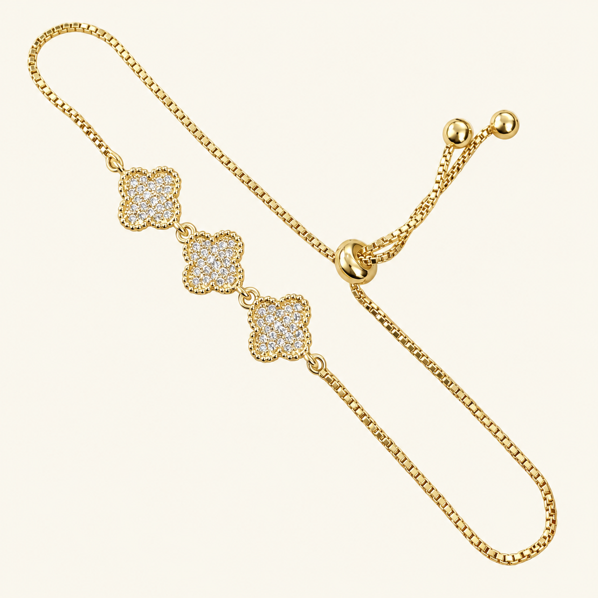 Sparkling Clover Bracelet