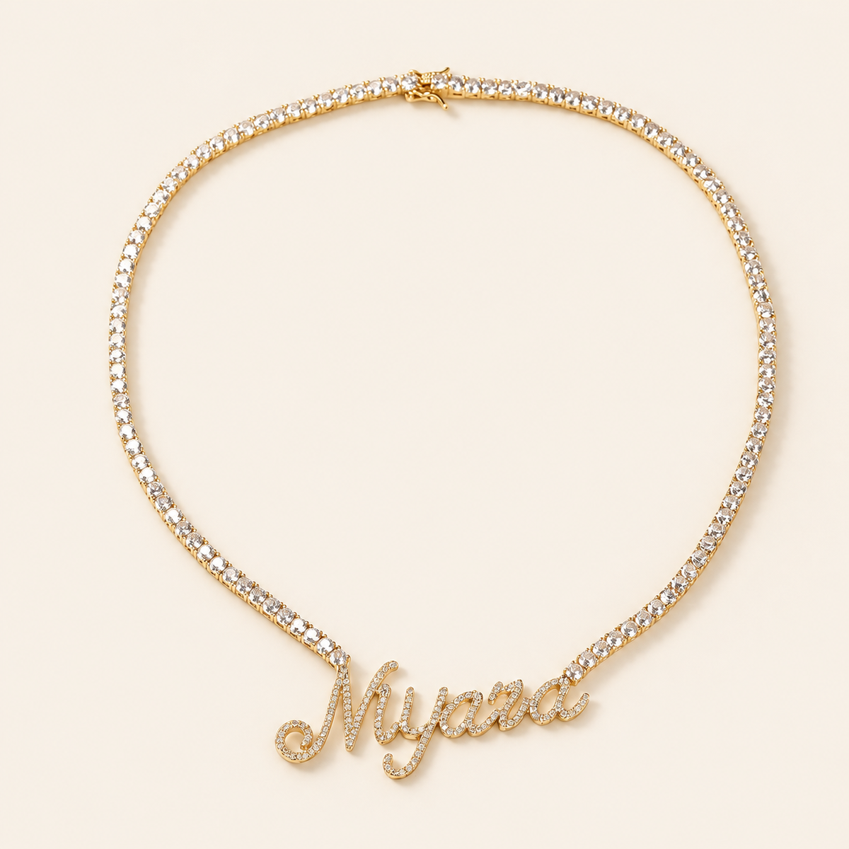 Aria Sparkle Personalized Tennis Necklace