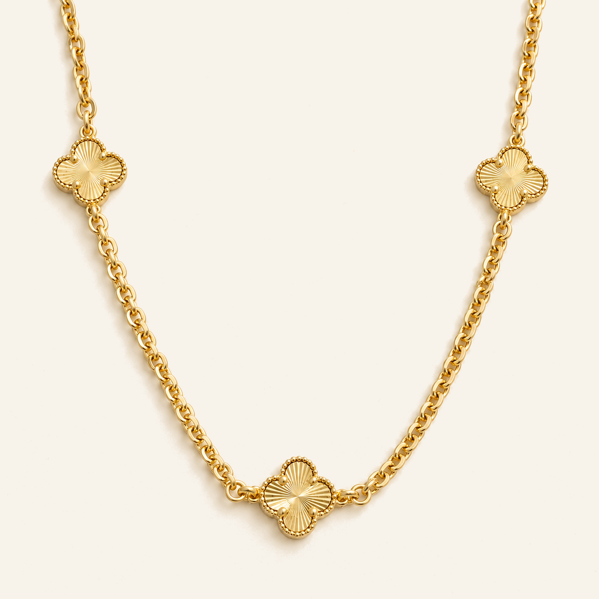 Petale Clover Station Necklace