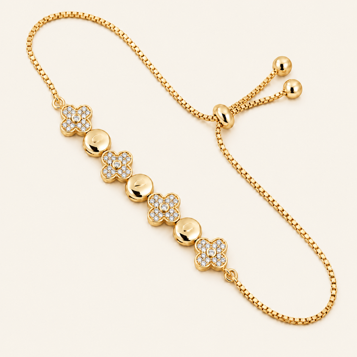 Blossom Clover Slider Bracelet