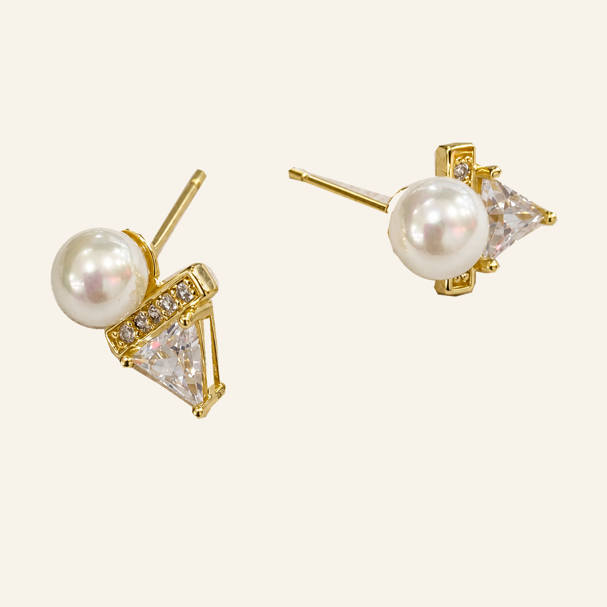 Estelle Pearl Accent Stud Earrings