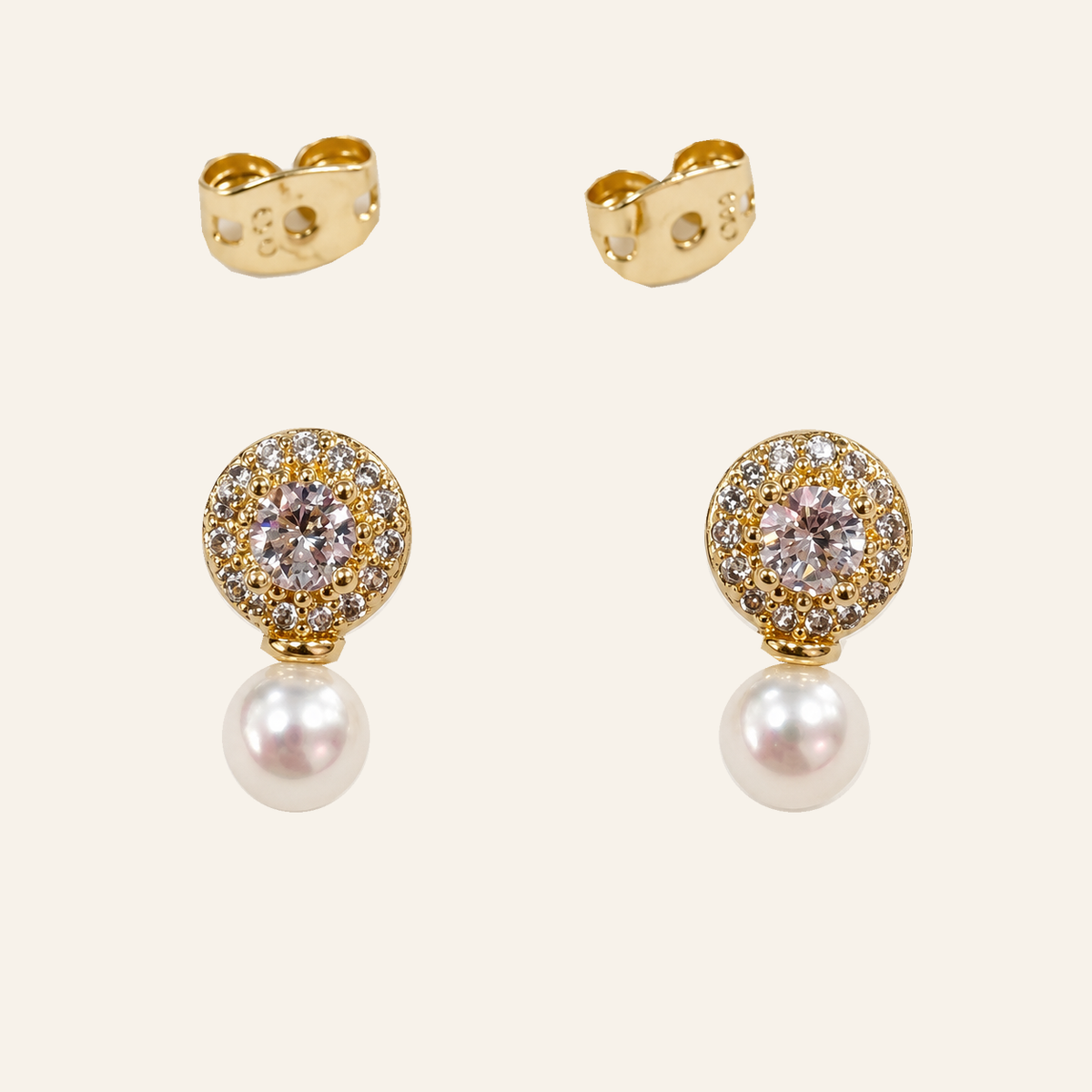 Lumi Pearl Drop Stud Earrings