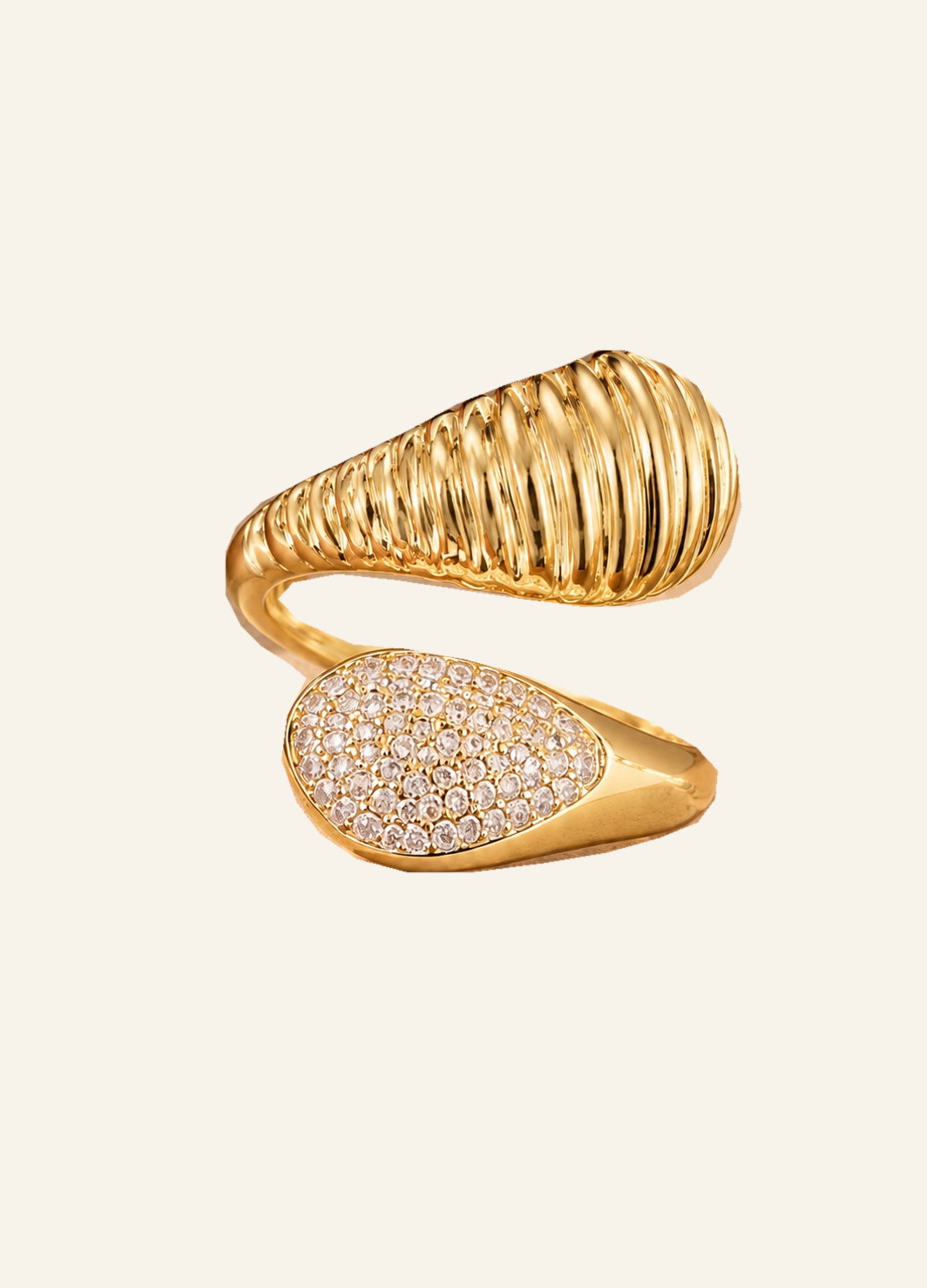 Amara Textured Pavé Ring
