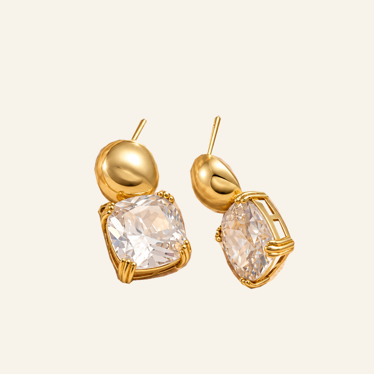 Solene Cushion Drop Earrings
