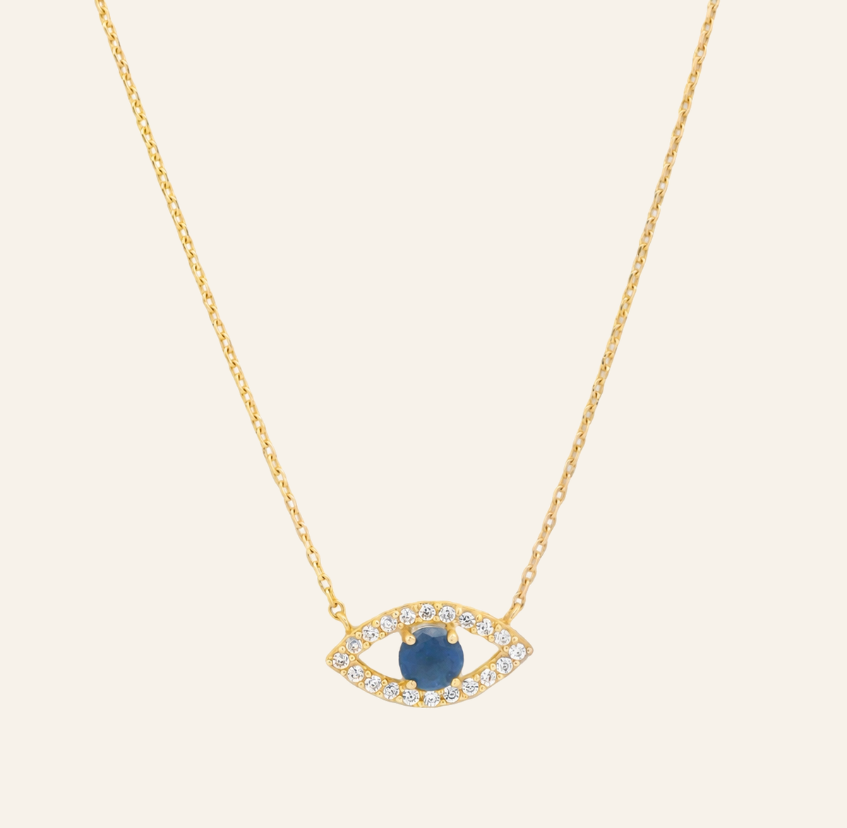 14k Guardian Eye Necklace