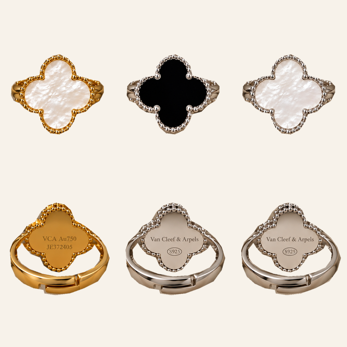 Amour Clover Silver Ring