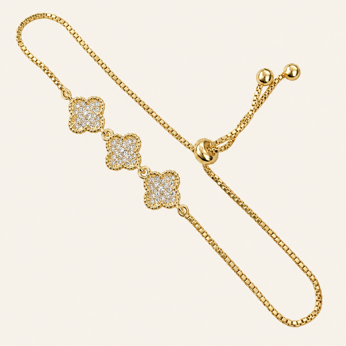 Sparkling Clover Bracelet