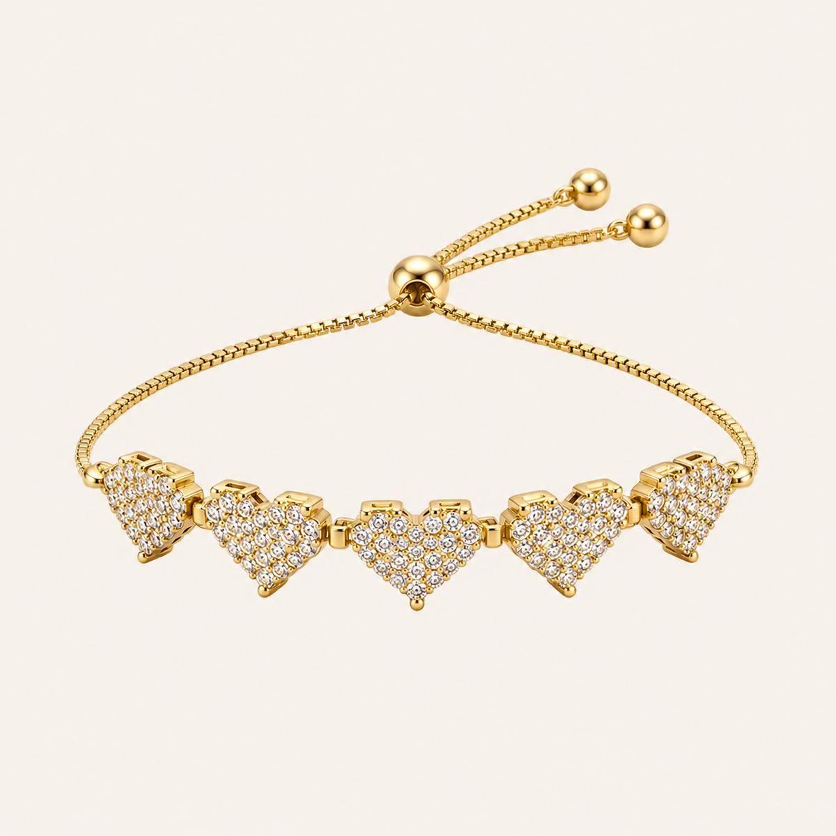 Sparkling Heart Bracelet