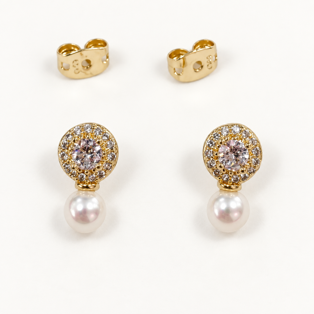 Lumi Pearl Drop Stud Earrings