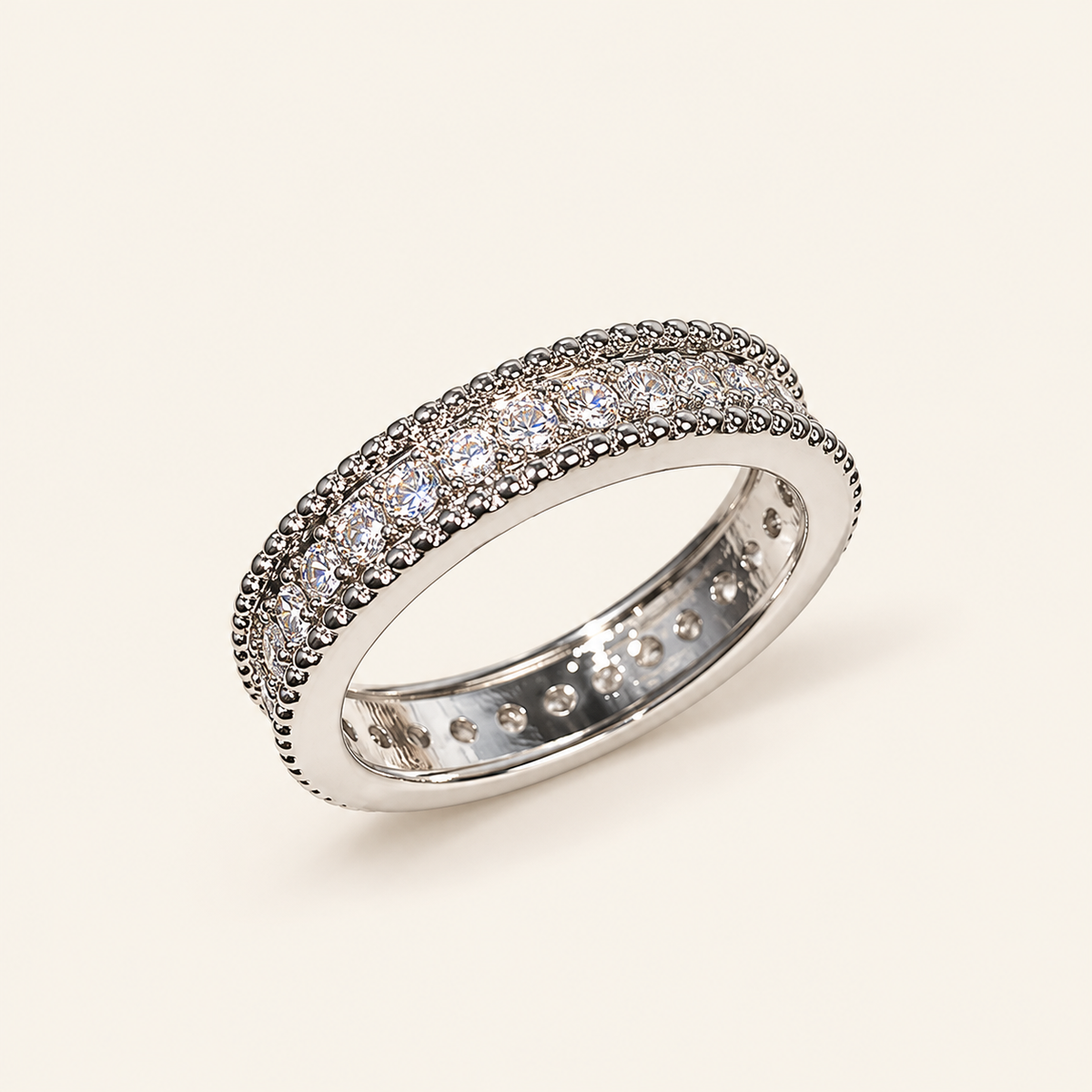 Serenade Pavé Edge Ring