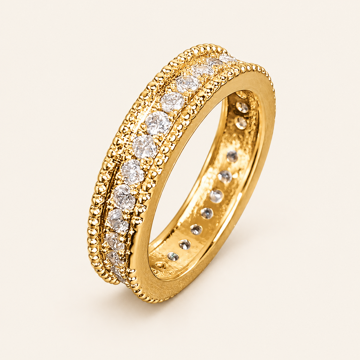Serenade Pavé Edge Ring