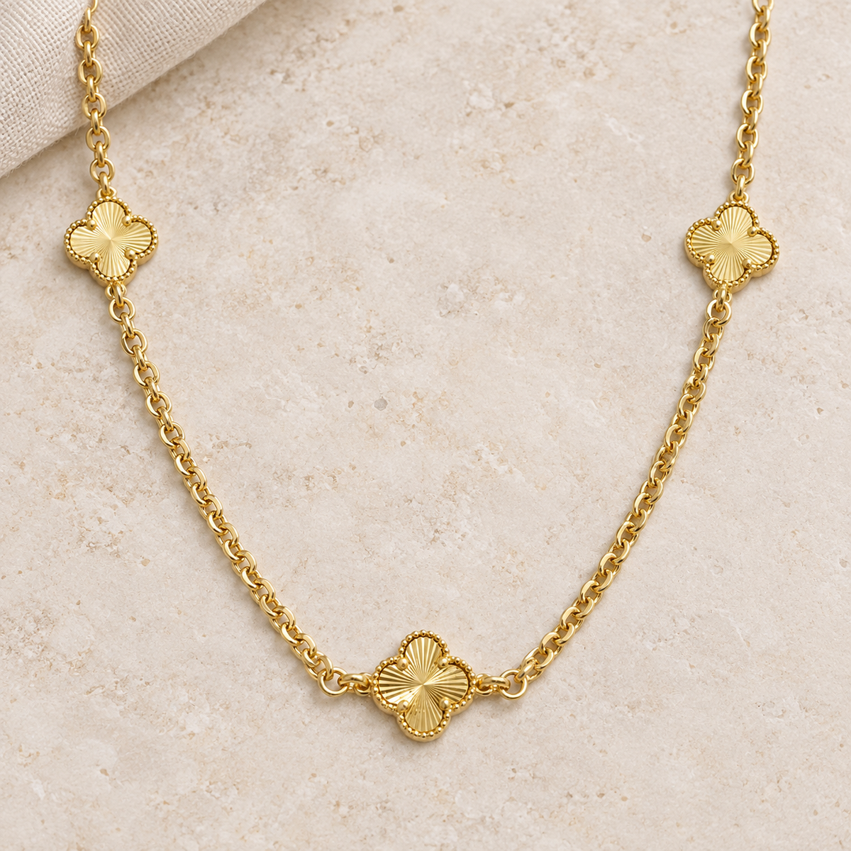 Petale Clover Station Necklace