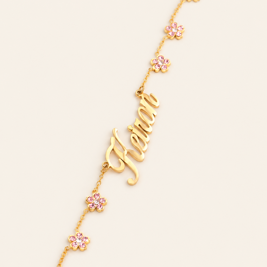 Rosalie Bloom Personalized Name Necklace