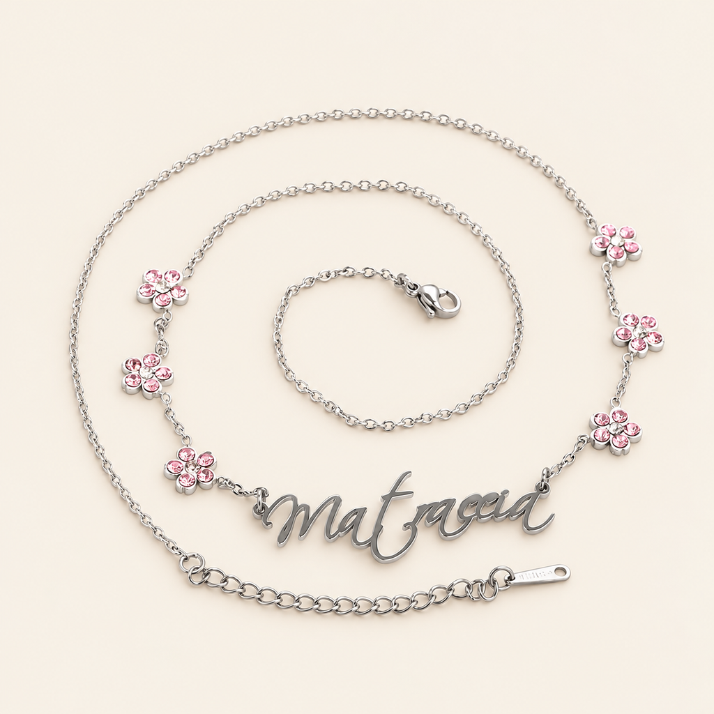 Rosalie Bloom Personalized Name Necklace