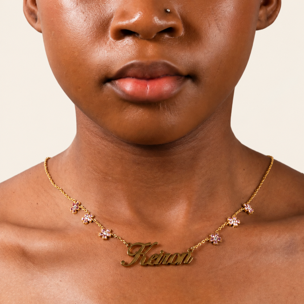 Rosalie Bloom Personalized Name Necklace