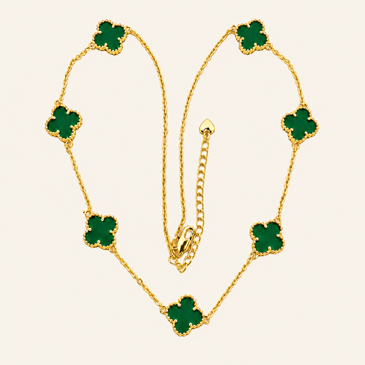 Verde Clover Station Necklace