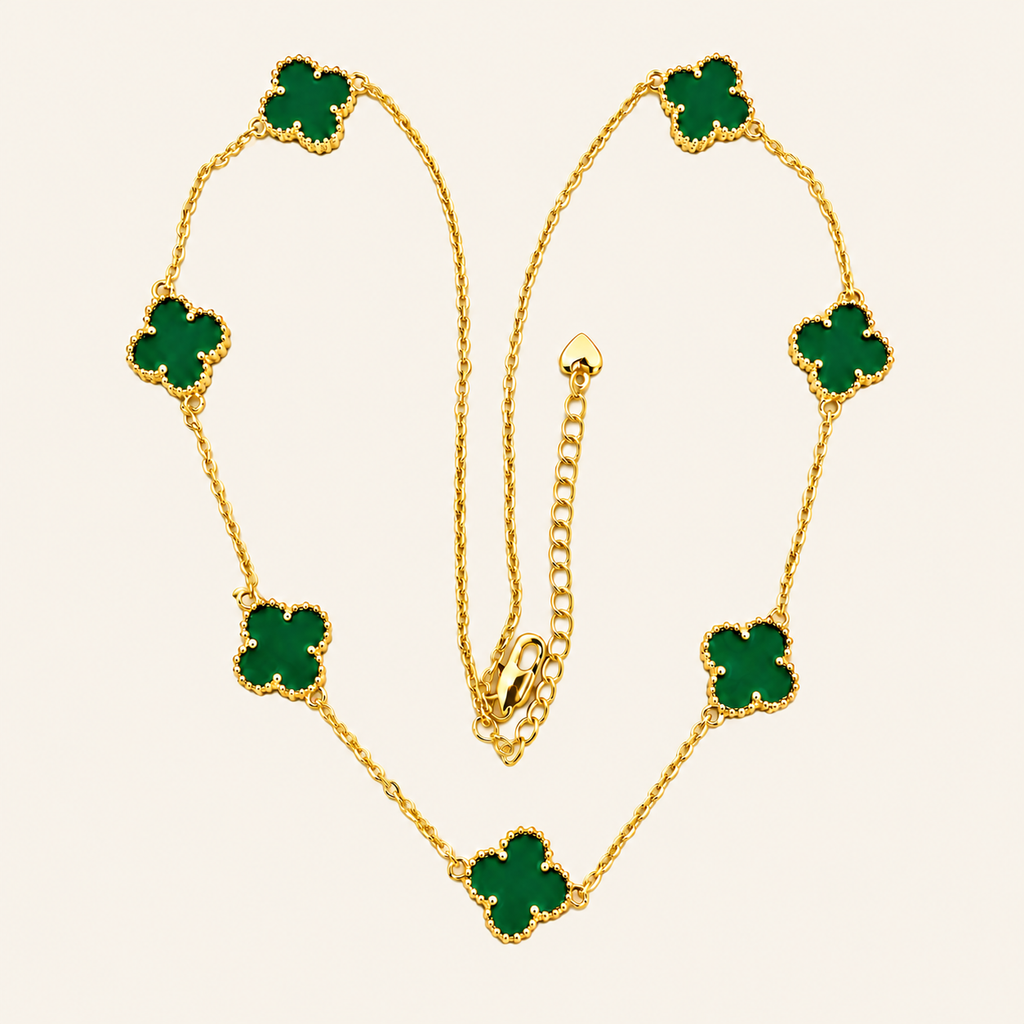 Verde Clover Station Necklace