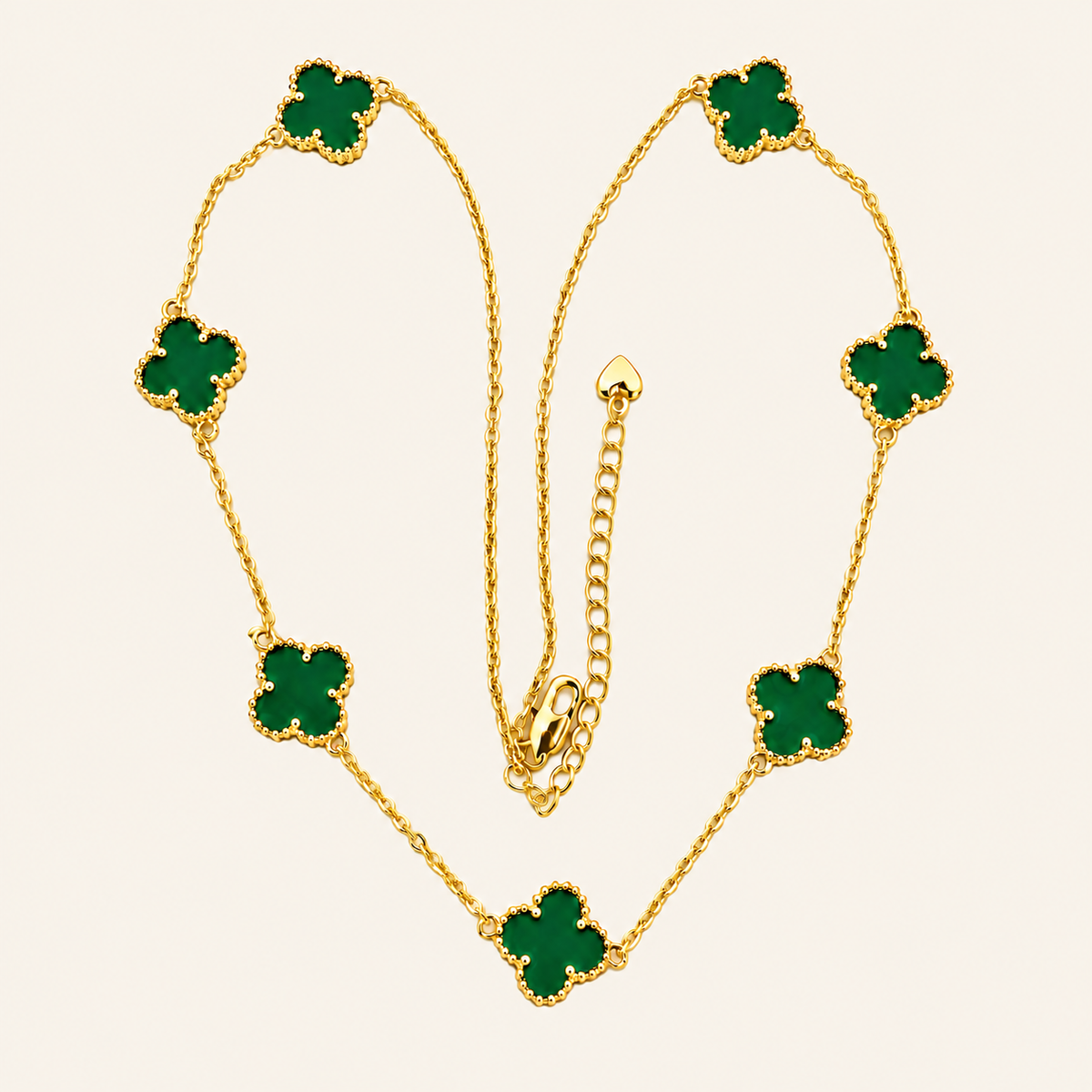 Verde Clover Station Necklace